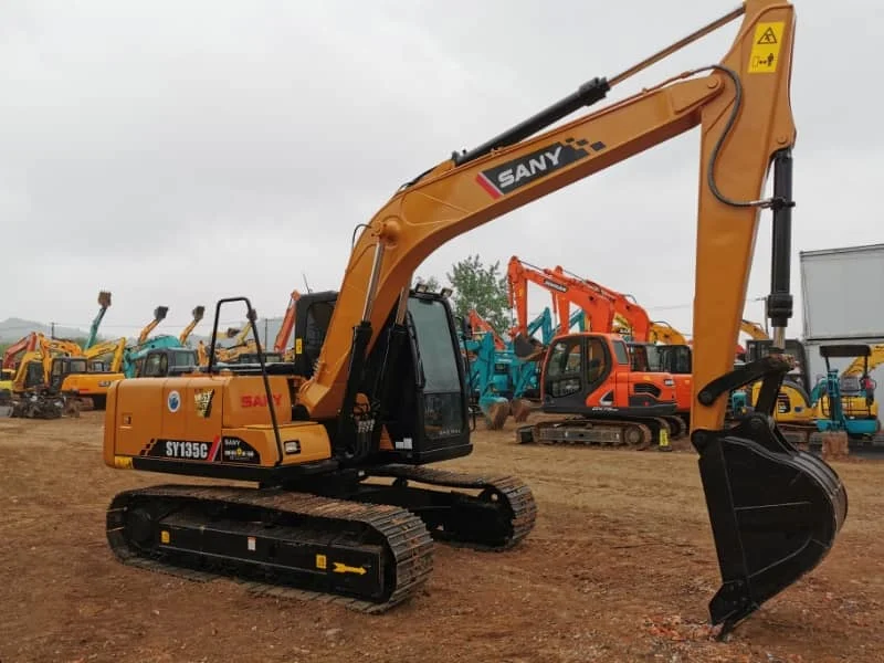 High-Condition Used Sany SY135C Crawler Excavator - 95% New