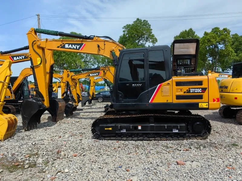 High-quality Used Sany SY135C Crawler Excavator Available for Sale