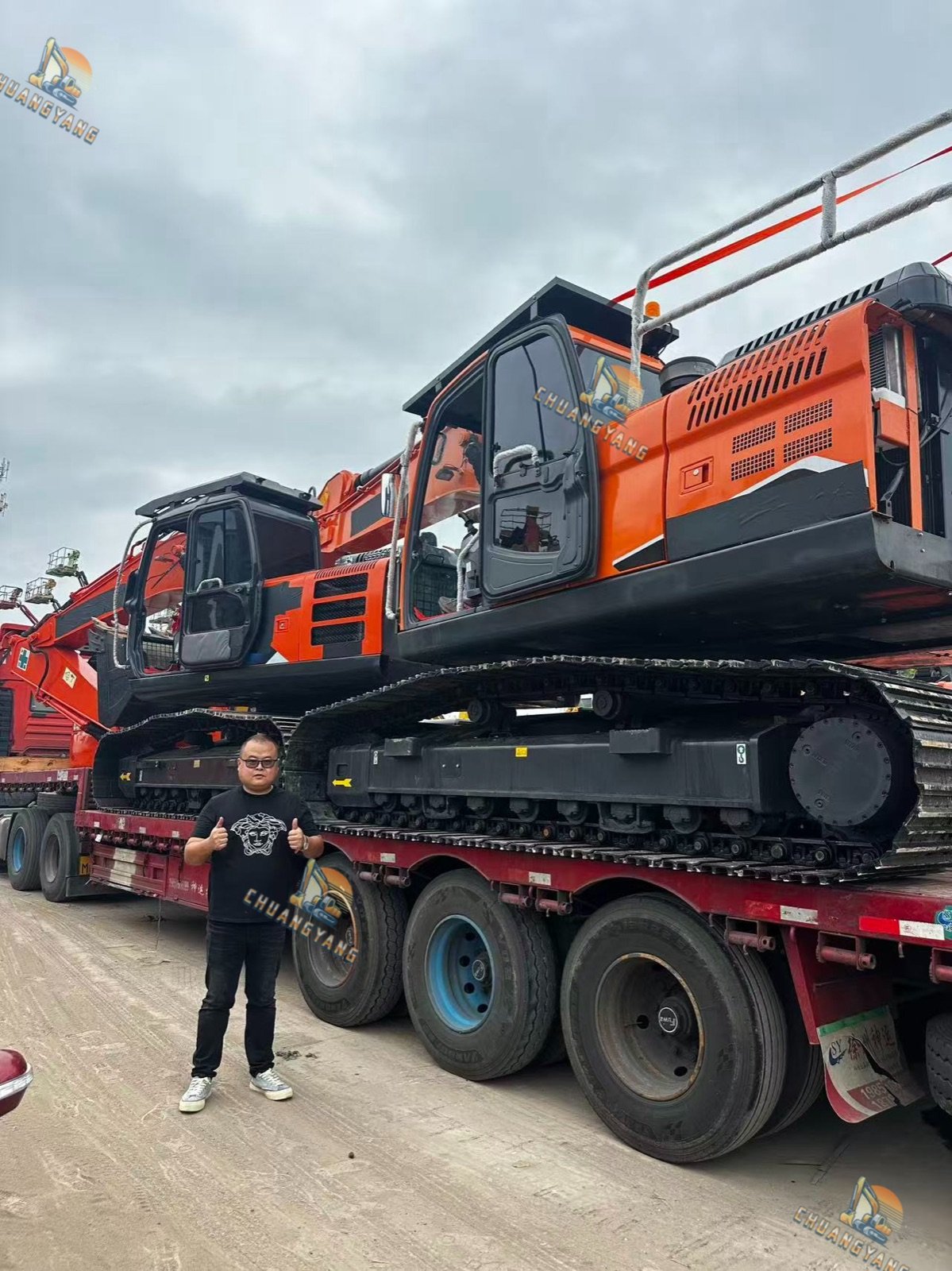 Used Excavator Loading and Inspection Completed for Overseas Project